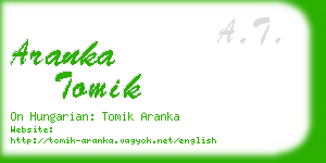 aranka tomik business card